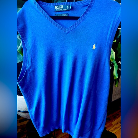 Polo by Ralph Lauren Blue Sleeveless Top - Picture 1 of 2